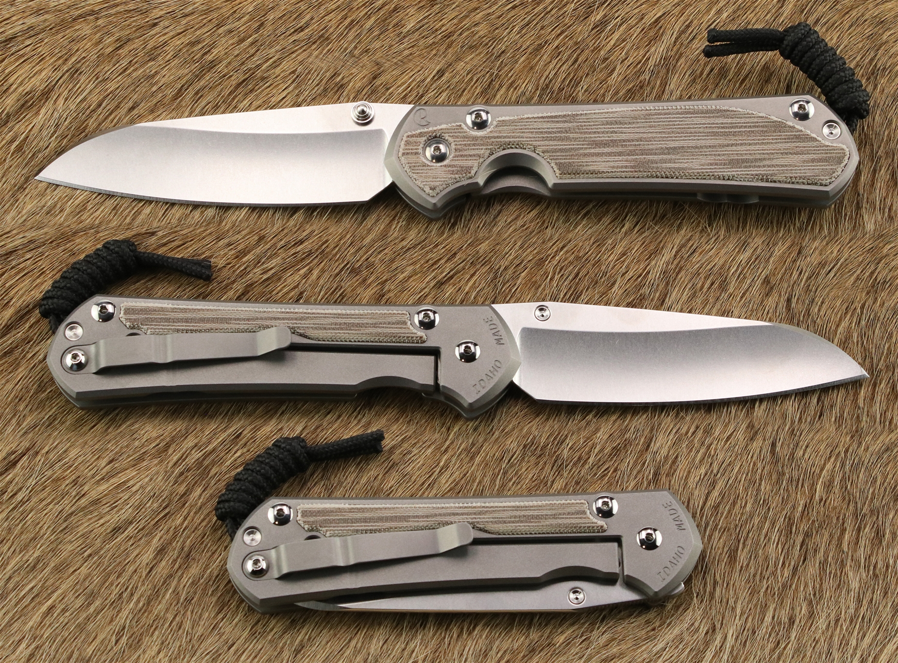 Large Sebenza 31 Inlay Insingo Micarta Glass Blasted
