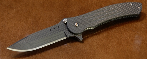 Drop Point Flipper Cabon Fiber