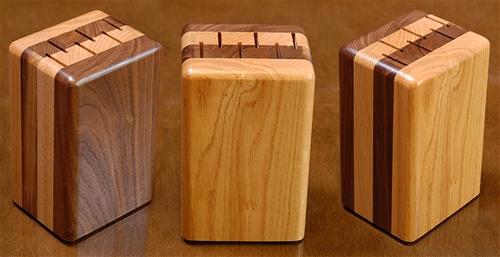 Steak Knife Block Walnut/ Oak 