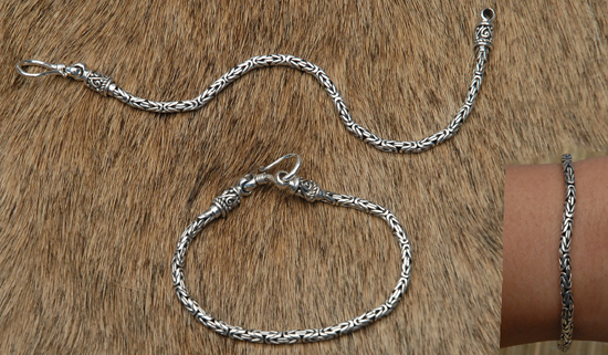 Women's Silver Bracelets 3mm 7.25''               