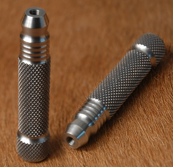 Razor Handle Ti Gunmetal Finish Knurled           